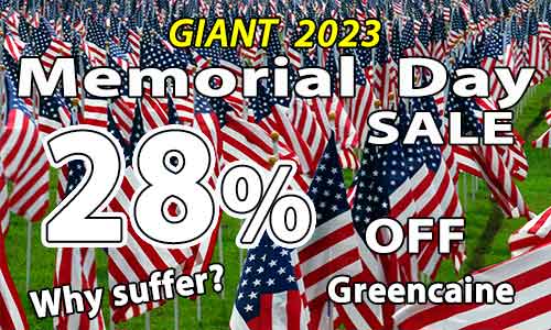 Memorial Day sale on Greencaine Blast numbing cream